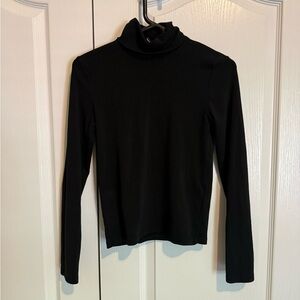 Zara Black Long Sleeve Turtleneck Top